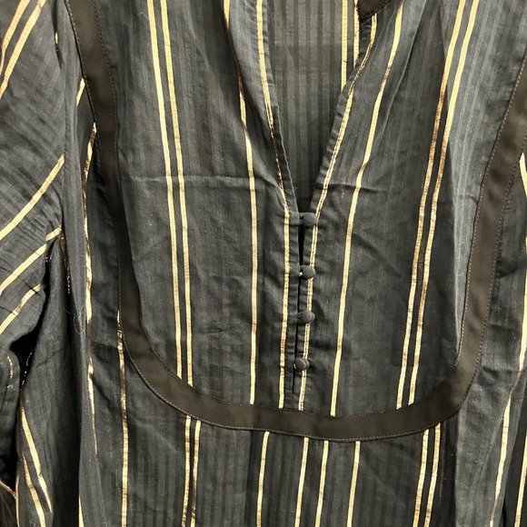 BCBGMaxAzria Black and Brown Striped Maxi Dress - Picture 5 of 9